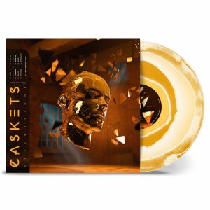 CASKETS - REFLECTIONS orange & white corona vinyl LP