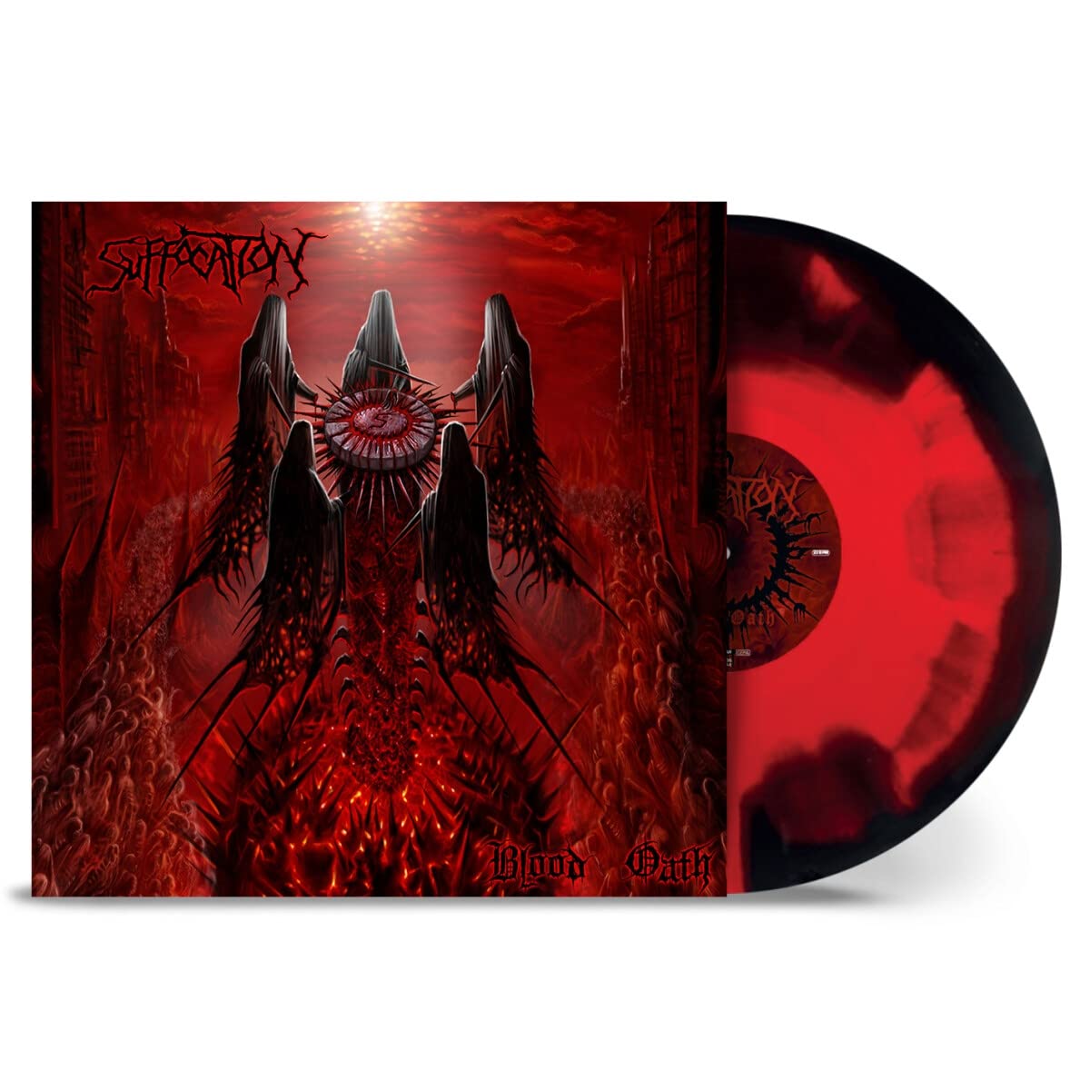SUFFOCATION - BLOOD OATH red/black corona vinyl LP