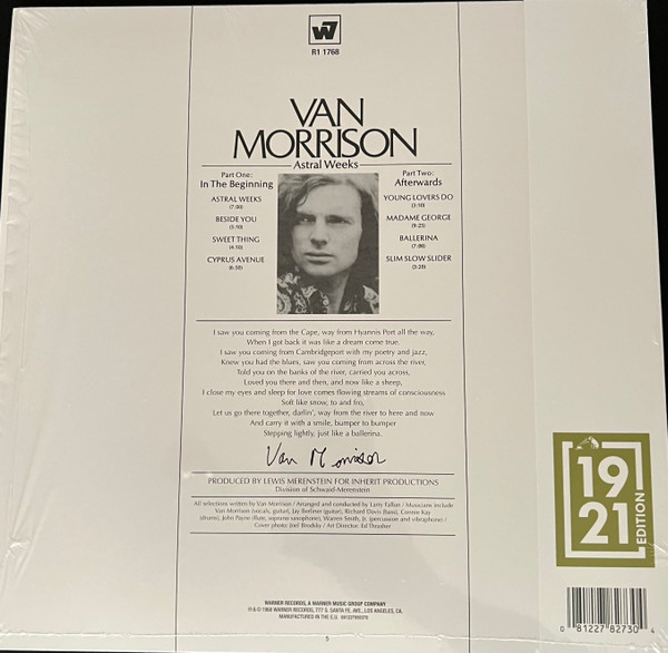 MORRISON VAN - ASTRAL WEEKS olive green vinyl LP - Slika 3