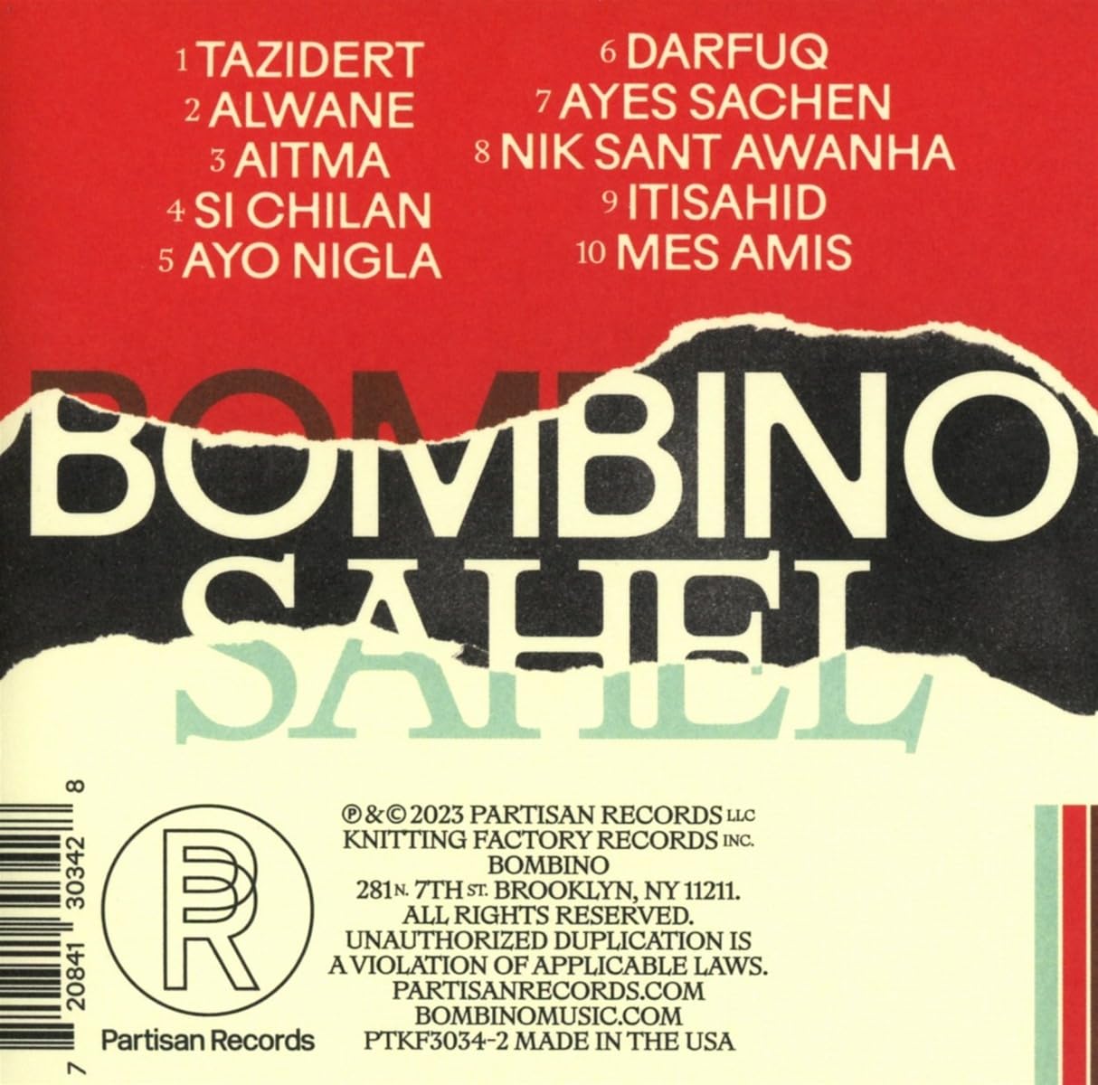 BOMBINO - SAHEL CD - Slika 2