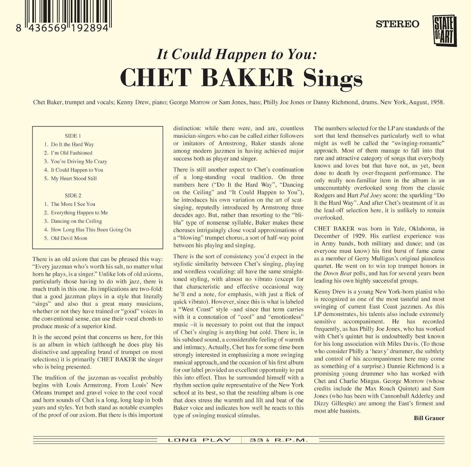 BAKER CHET - IT COULD HAPPEN TO YOU CD - Slika 2