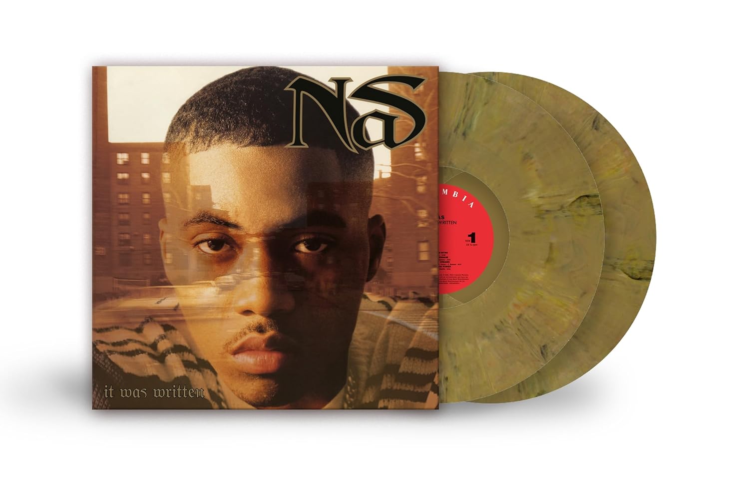 NAS - IT WAS WRITTEN gold and black marble vinyl LP2