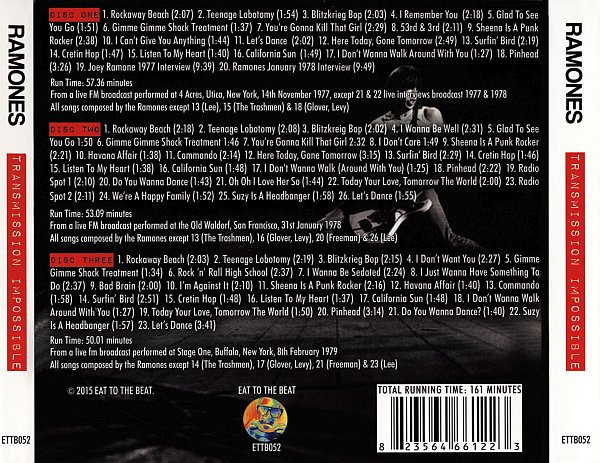 RAMONES - TRANSMISSION IMPOSSIBLE CD3 - Slika 2