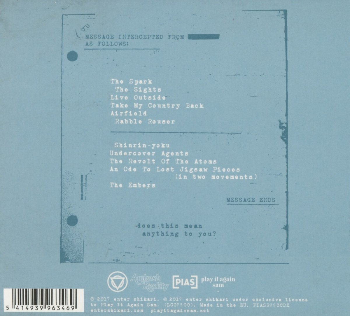ENTER SHIKARI - SPARK CD - Slika 2