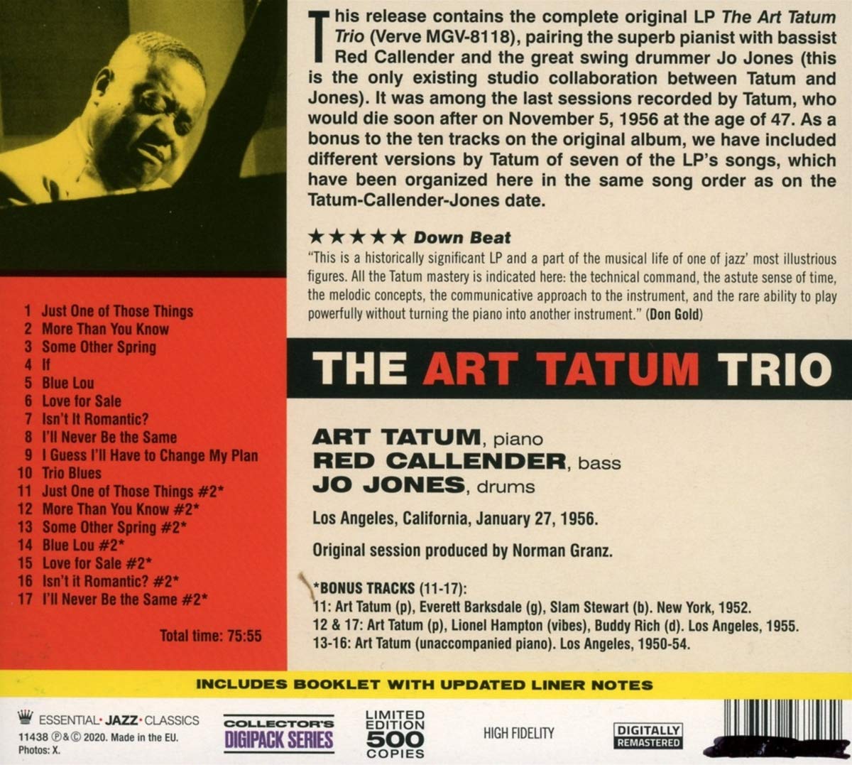 TATUM ART - PRESENTING THE ART TATUM TRIO CD - Slika 2