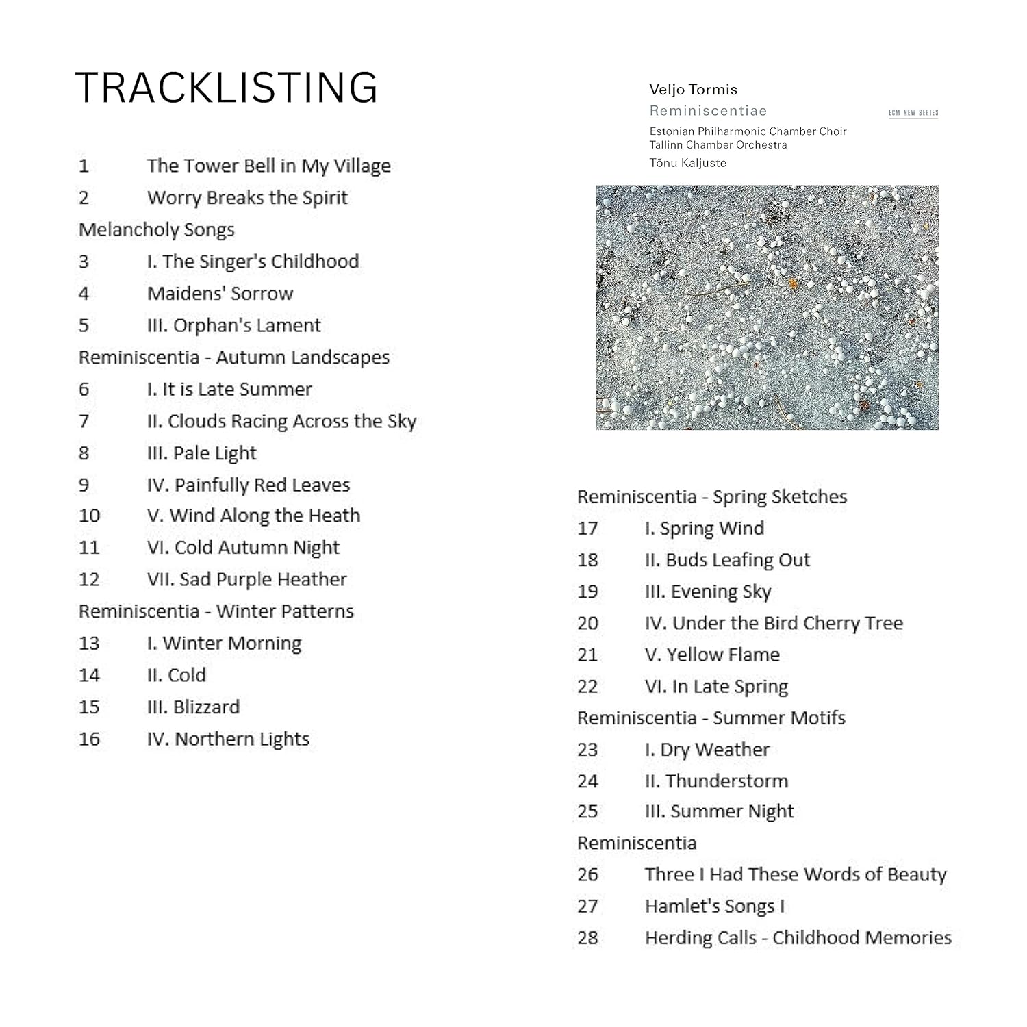 TORMIS VELJO - REMINISCENTIAE CD - Slika 2