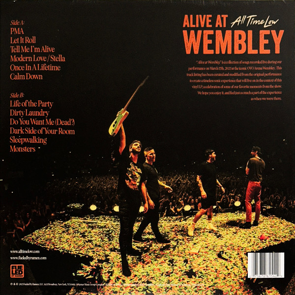 ALL TIME LOW - ALIVE AT WEMBLEY orange vinyl RSD BLACK FRIDAY 2023 LP - Slika 2