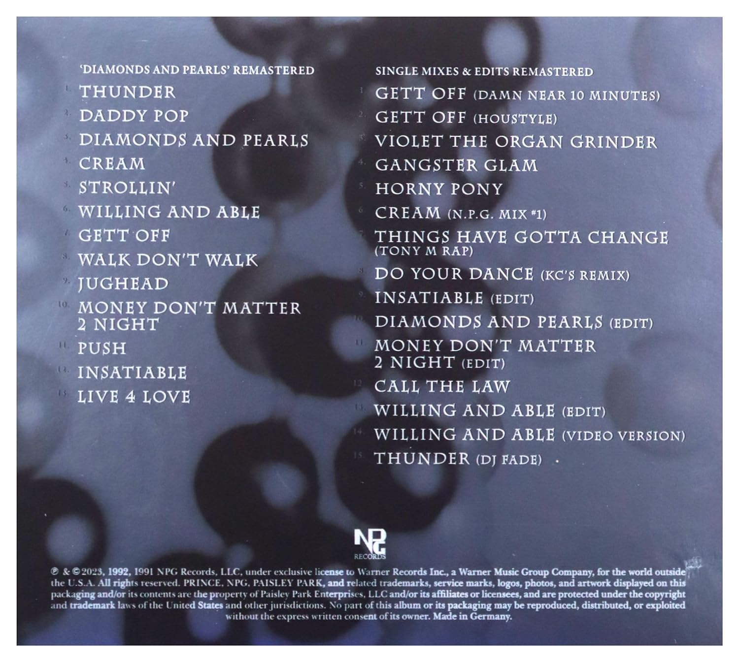 PRINCE - DIAMONDS AND PEARLS deluxe remastered CD2 - Slika 2