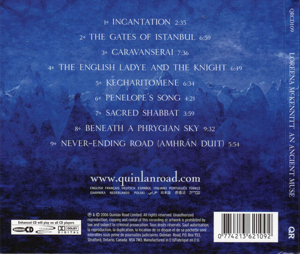 MCKENNITT LORENNA - AN ANCIENT MUSE CD - Slika 2