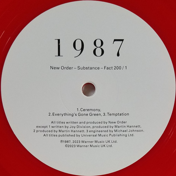NEW ORDER - SUBSTANCE 1987 red & blue vinyl LP2 - Image 2