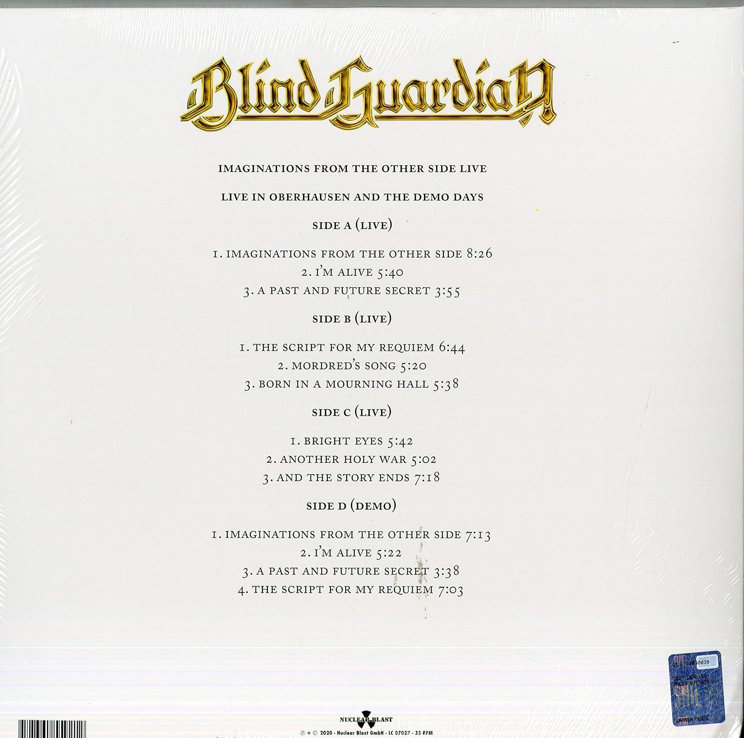 BLIND GUARDIAN - IMAGINATIONS FROM THE OTHER SIDE 25th LP2 - Slika 2