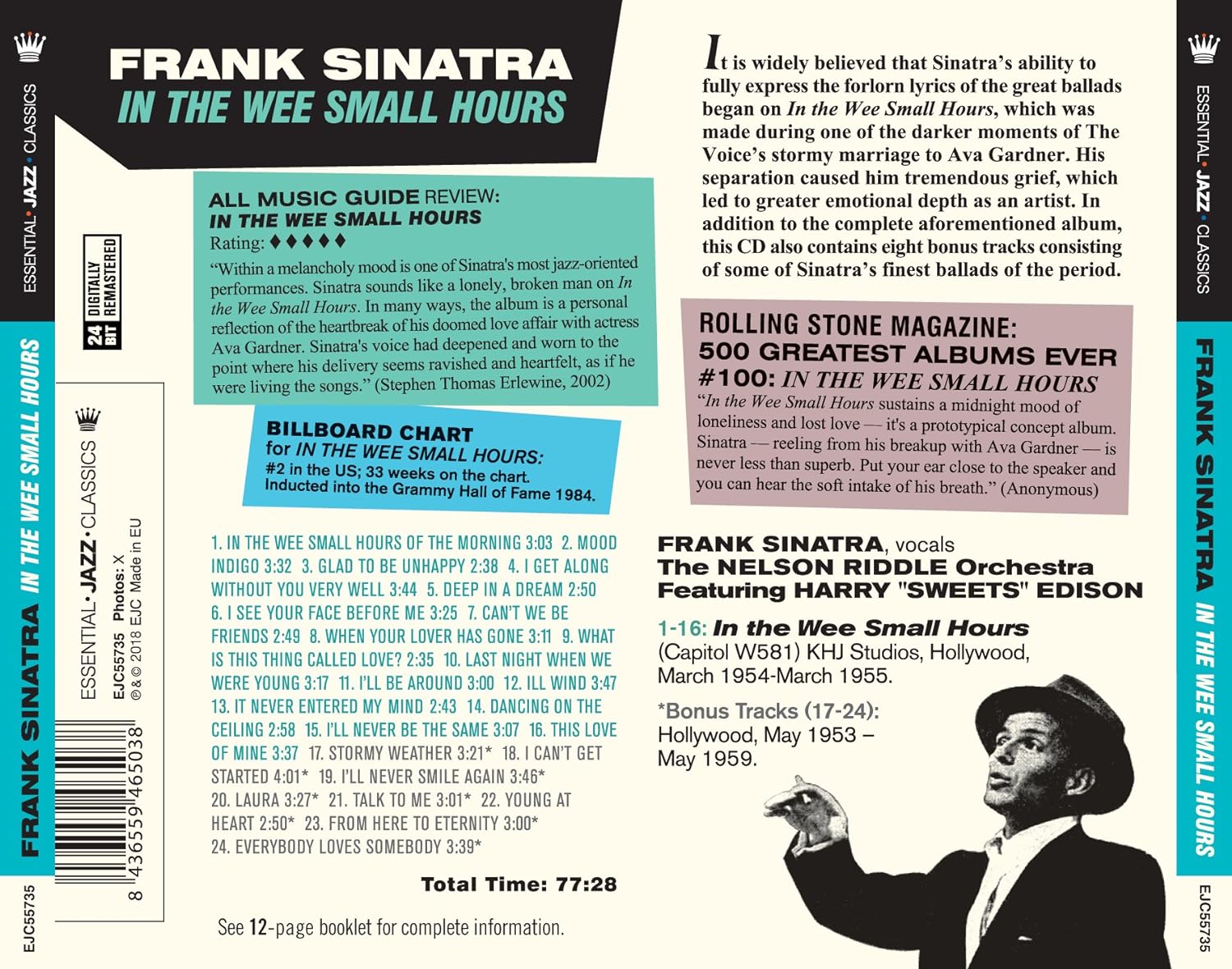 SINATRA FRANK - IN THE WEE SMALL HOURS CD - Slika 2