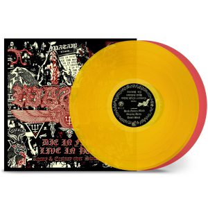 WATAIN - DIE IN FIRE LIVE IN HELL ltd yelliw & red vinyl LP2