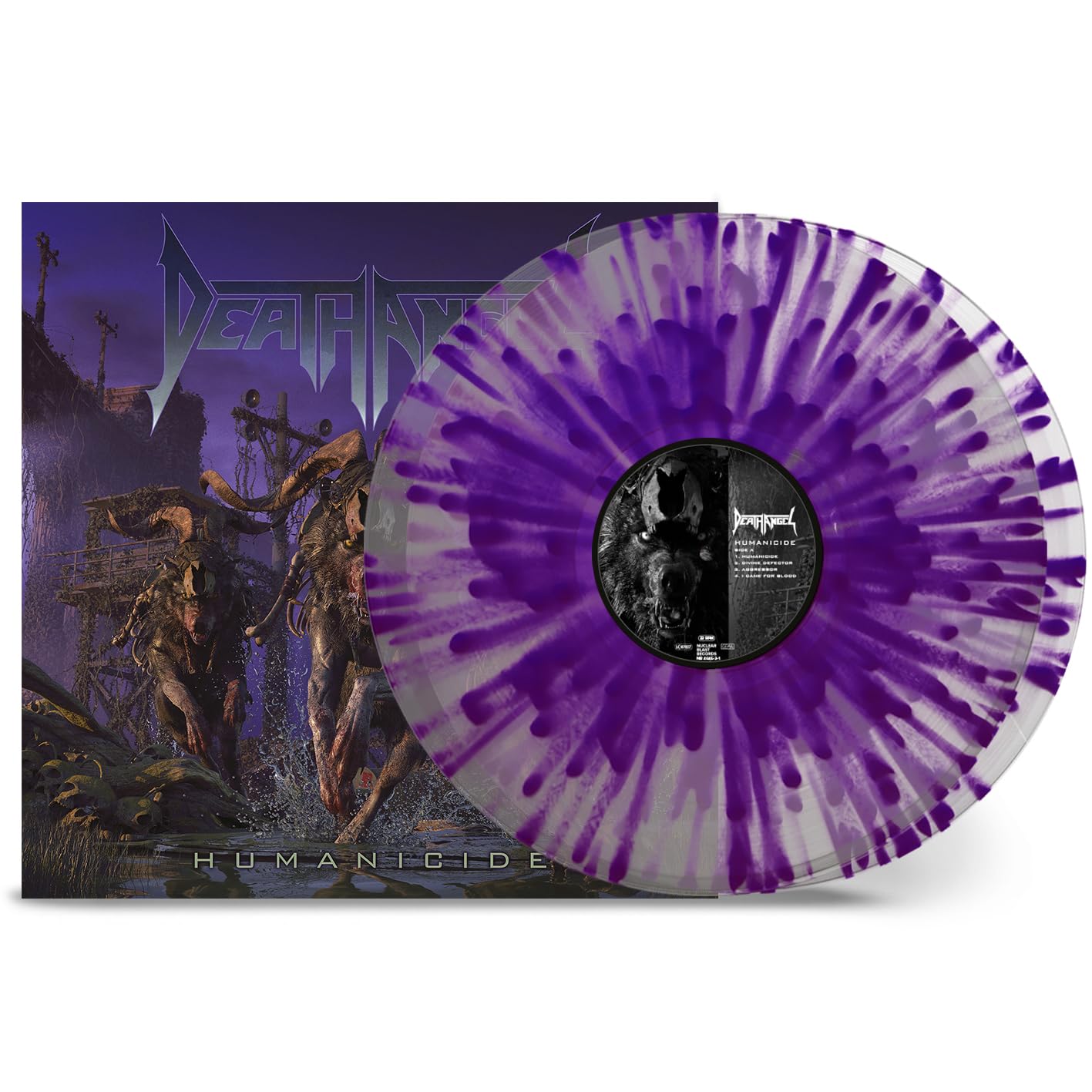 DEATH ANGEL - HUMANICIDE ltd clear purple splatter vinyl LP2