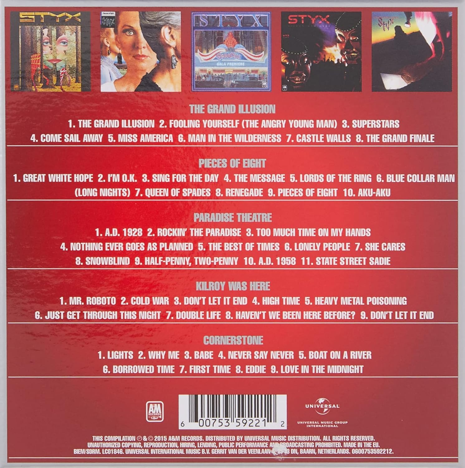 STYX - 5 CLASSIC ALBUMS - Slika 2
