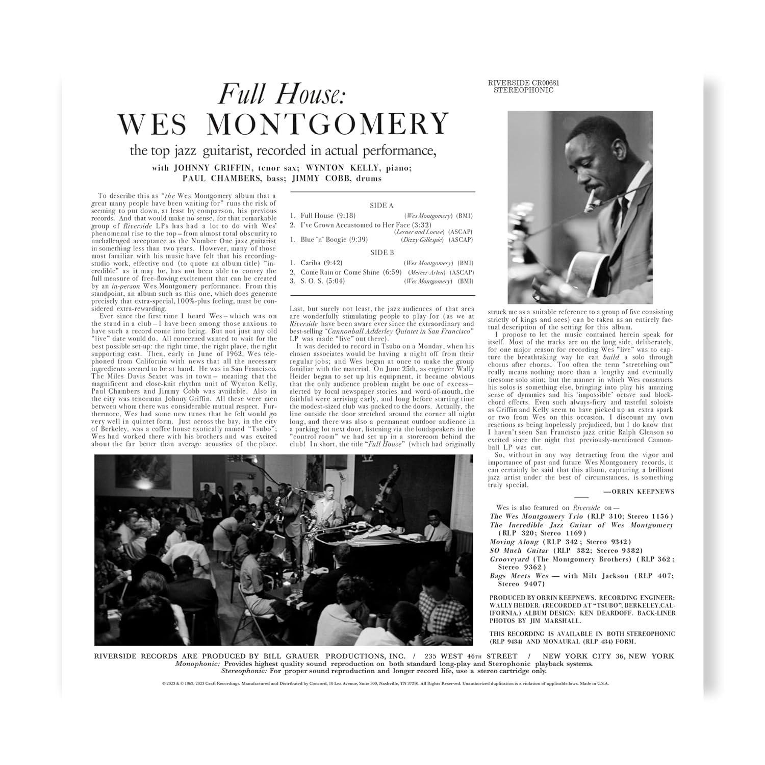 MONTGOMERY WES - COMPLETE FULL HOUSE RECORDINGS LP3 - Image 3