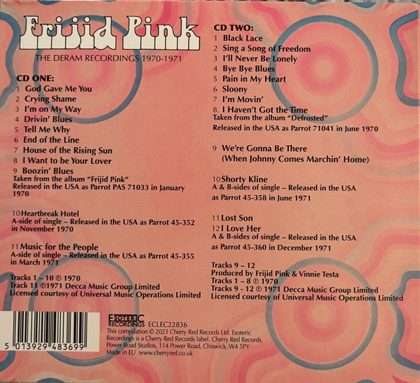 FRIJID PINK - DREAM RECORDINGS 1970 -1971 CD2 - Slika 2