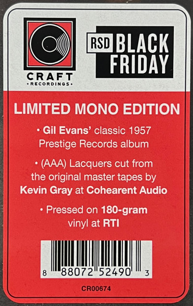 EVANS GIL - GIL EVANS & TEN limited mono black friday 2023 vinyl LP - Slika 3