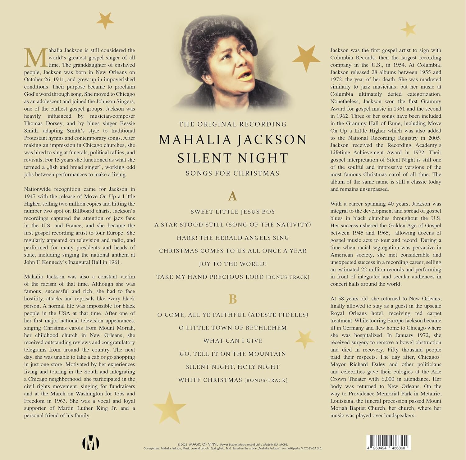 JACKSON MAHALIA - SILENT NIGHT marble vinyl LP - Slika 2