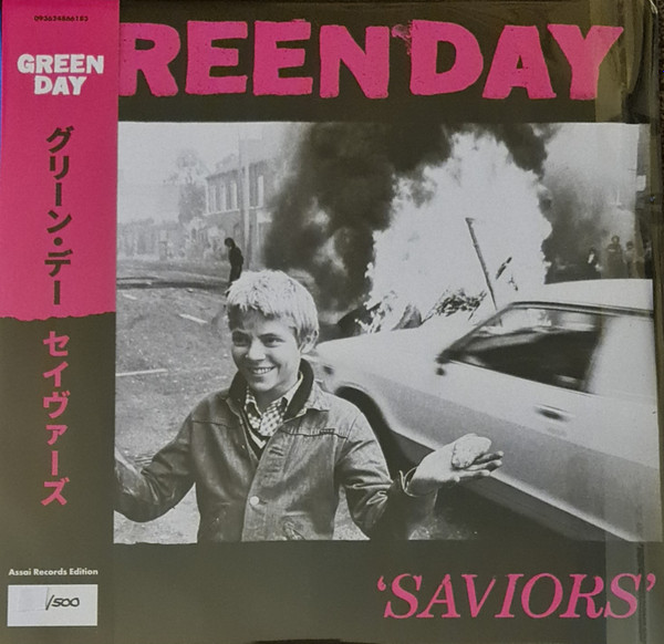 GREEN DAY - SAVIORS pink/black marbled vinyl LP - Slika 5