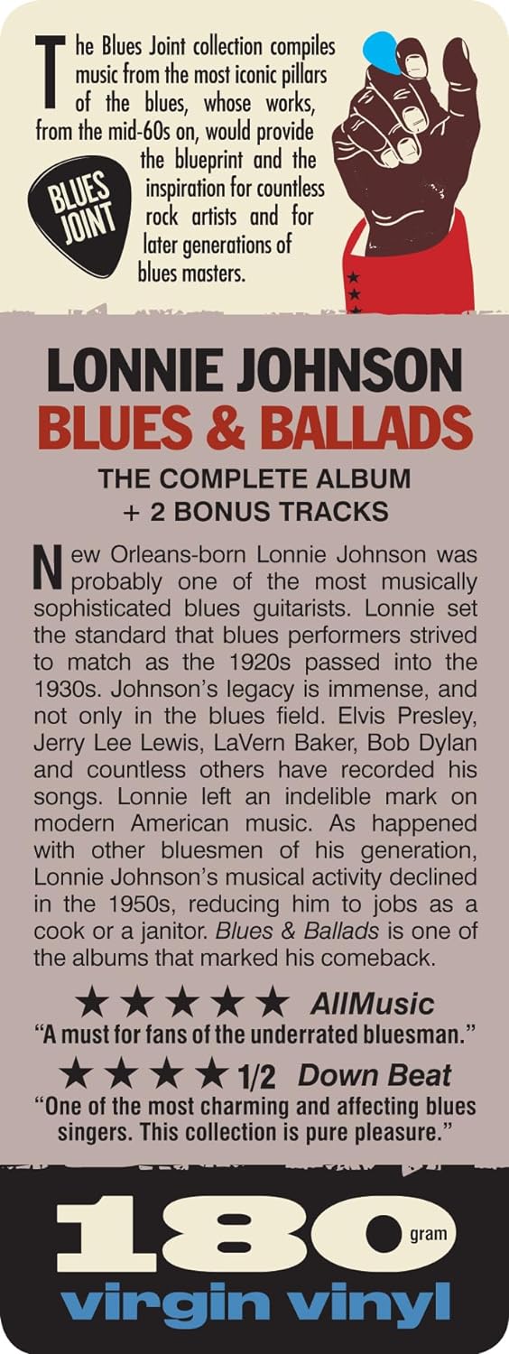 JOHNSON LONNIE - BLUES & BALLADS LP - Slika 3