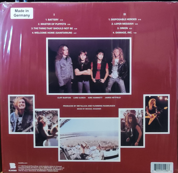 METALLICA - MASTER OF PUPPETS ltd battery brick vinyl LP - Slika 2