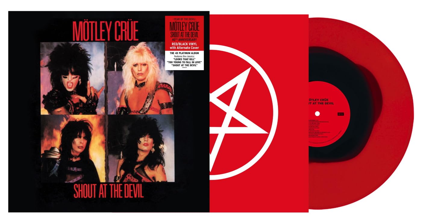 MOTLEY CRUE - SHOUT AT THE DEVIL red & black vinyl LP