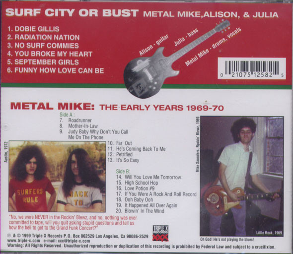 METAL MIKE, ALISON, & JULIA - SURF CITY OR BUST CD - Slika 2