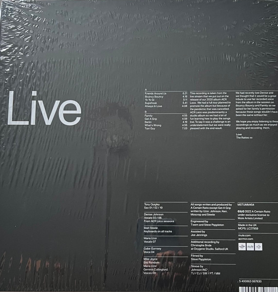A CERTAIN RATIO - LOCO LIVE AT HOPE MILL STUDIOS LP - Slika 3