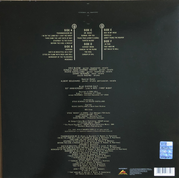 BLUE OYSTER CULT - 50th LIVE IN NYC FIRST NIGHT LP3 - Slika 2