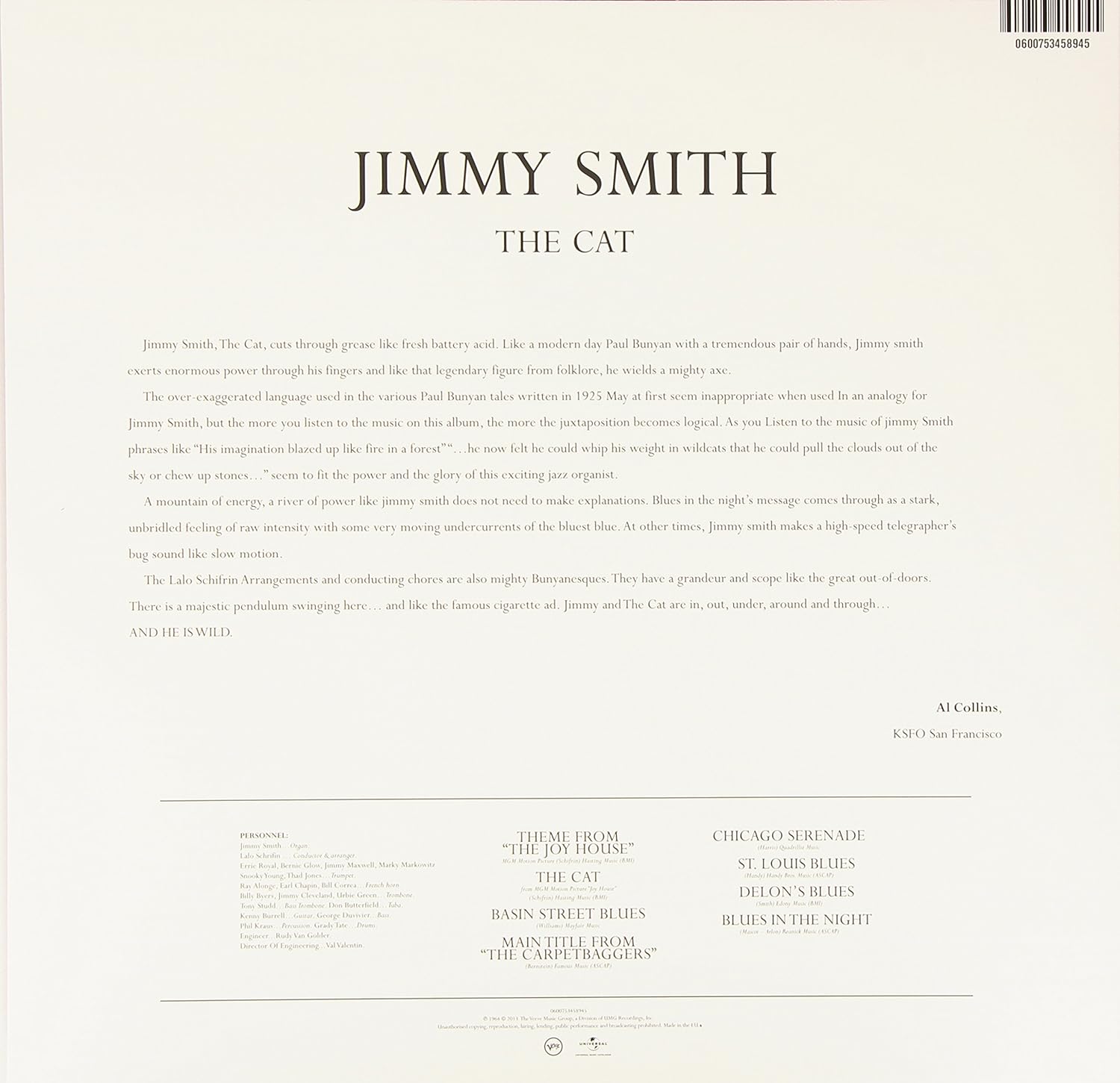 SIMTH JIMMY - THE CAT LP - Slika 2