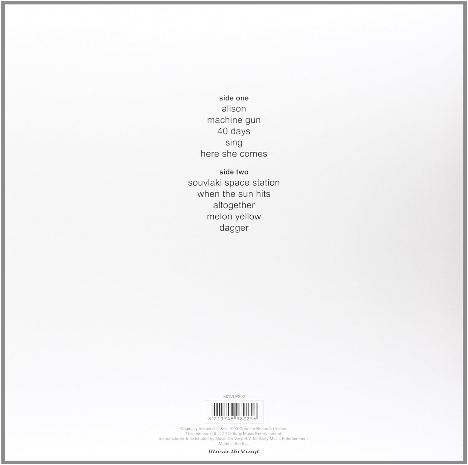 SLOWDIVE - SOUVLAKI LP - Slika 2