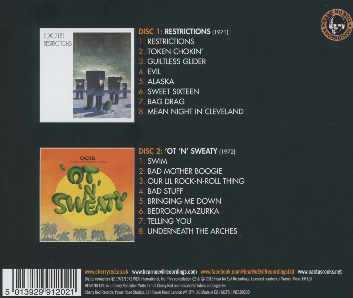 CACTUS - RESTRICTIONS/'OT 'N' SWEATY CD2 - Slika 2
