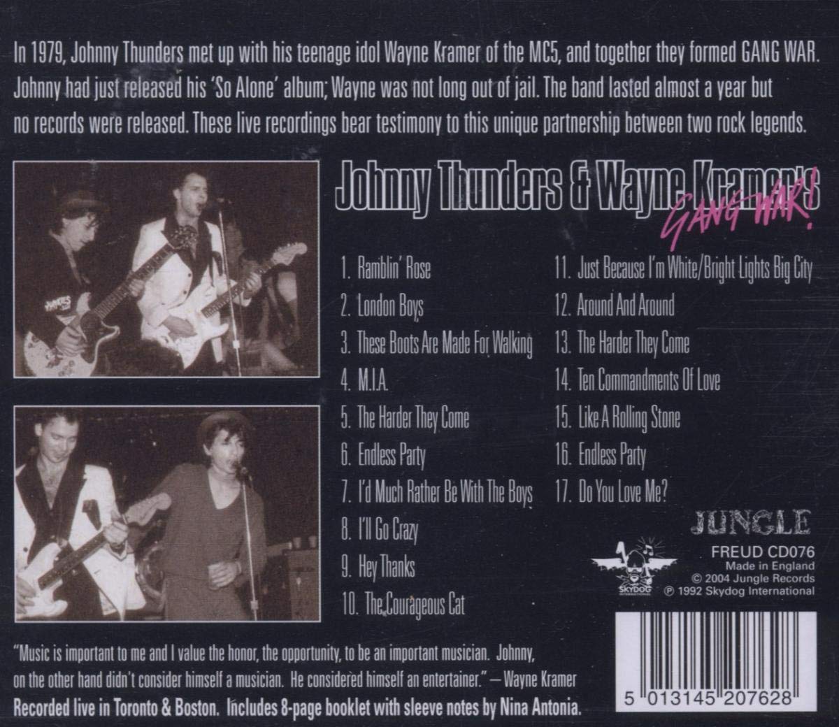 THUNDERS JOHNNY & KRAMER WAYNE - GANG WAR ! - Slika 2