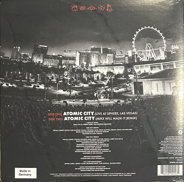U2 - ATOMIC CITY RSD 2024 ltd coloured vinyl 10"S - Slika 3