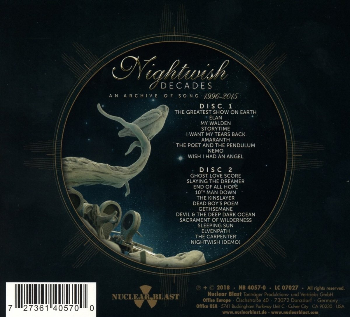 NIGHTWISH - DECADES BEST OF1996-2015 digi CD - Slika 2