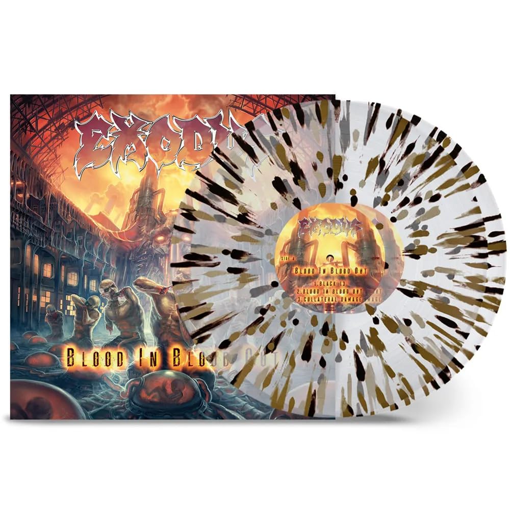 EXODUS - BLOODIN BLOOD OUT clear gold splatter vinyl LP2