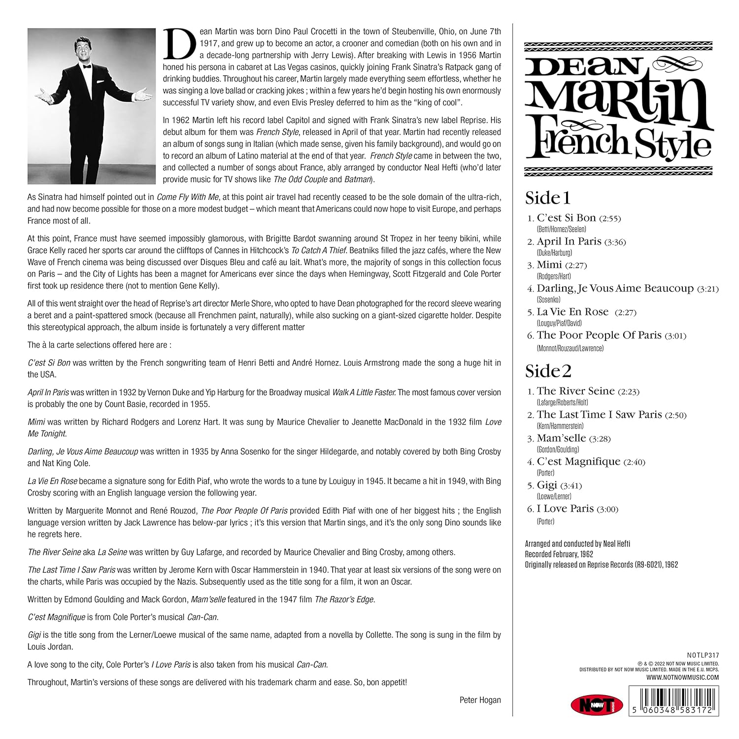 MARTIN DEAN - FRENCH STYLE colored vinyl LP - Slika 2