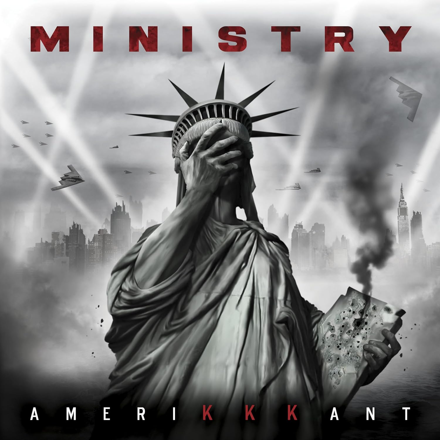 MINISTRY - AMERIKKKANT ltd grey splatter LP