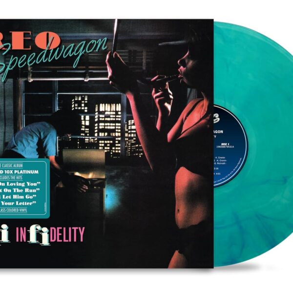 REO SPEEDWAGON - HI INFIDELITY sea glass coloured vinyl LP