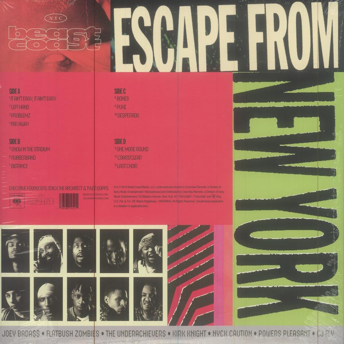 BEAST COAST - ESCAPE FROM NEW YORK RSD BLACK FRIDAY 2023 orange vinyl LP2 - Slika 2