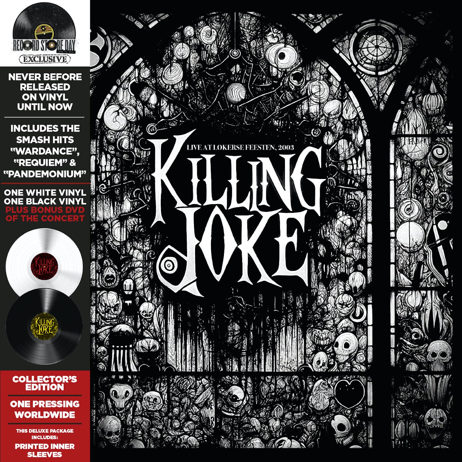 KILLING JOKE - LIVE AT LOKERSE FEESTEN black & white vinyl LP2 +DVD