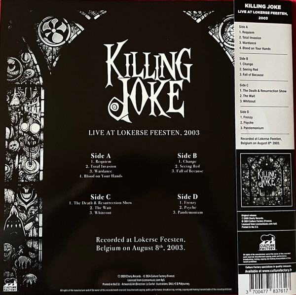 KILLING JOKE - LIVE AT LOKERSE FEESTEN black & white vinyl LP2 +DVD - Slika 2