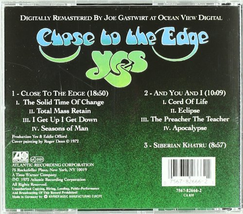 YES - CLOSE TO THE EDGE CD - Slika 2