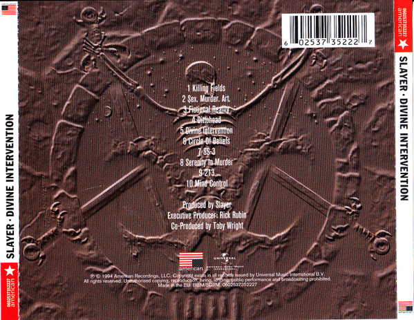 SLAYER - DIVINE INTERVENTION CD - Slika 2