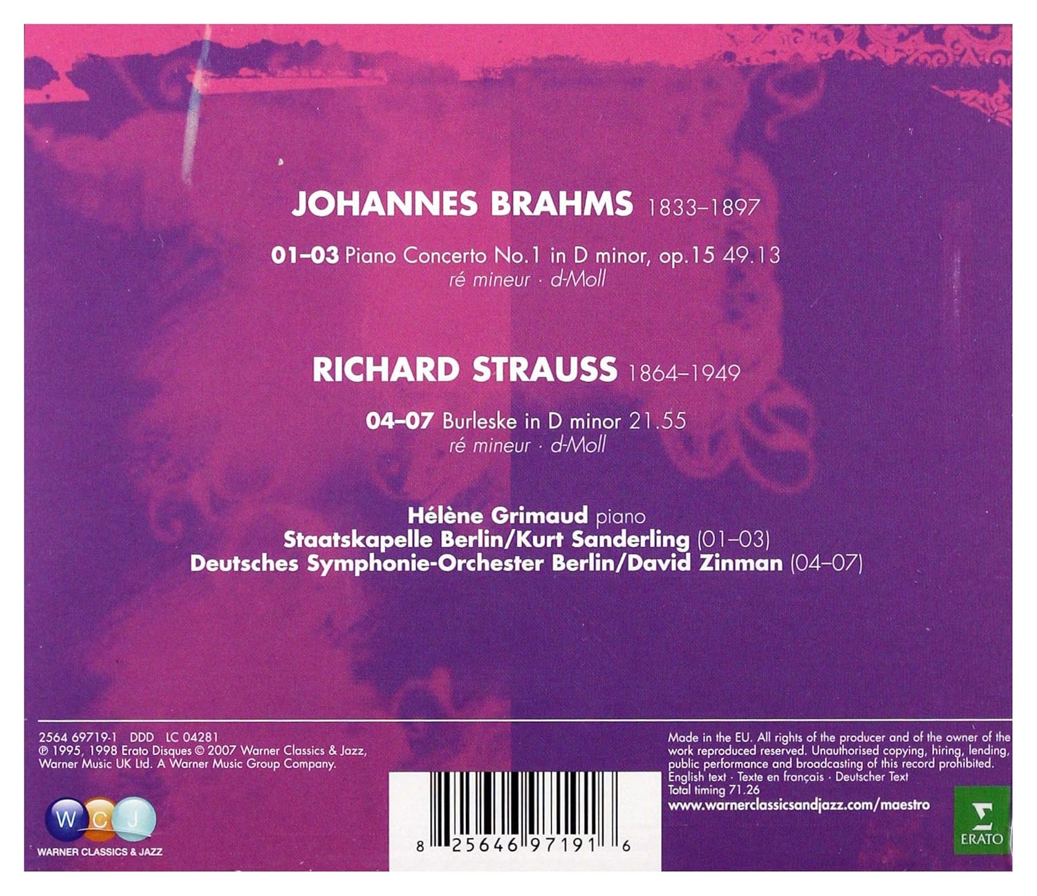 STRAUSS RICHARD/GRIMAUD - BURLESKE CD - Slika 2