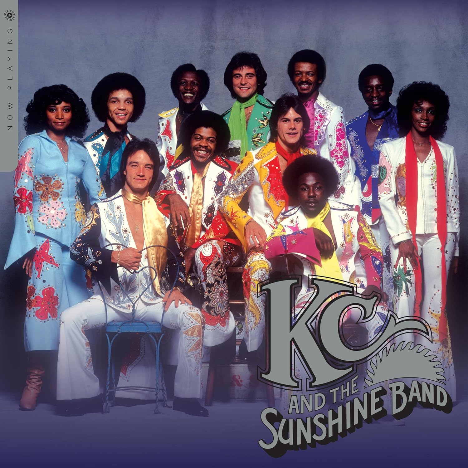 KC & THE SUNSHINE BAND - NOW PLAYING glitter ball clear vinyl LP - Slika 2