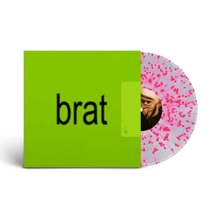 CHARLI XCX - BRAT clear pink splatter vinyl LP