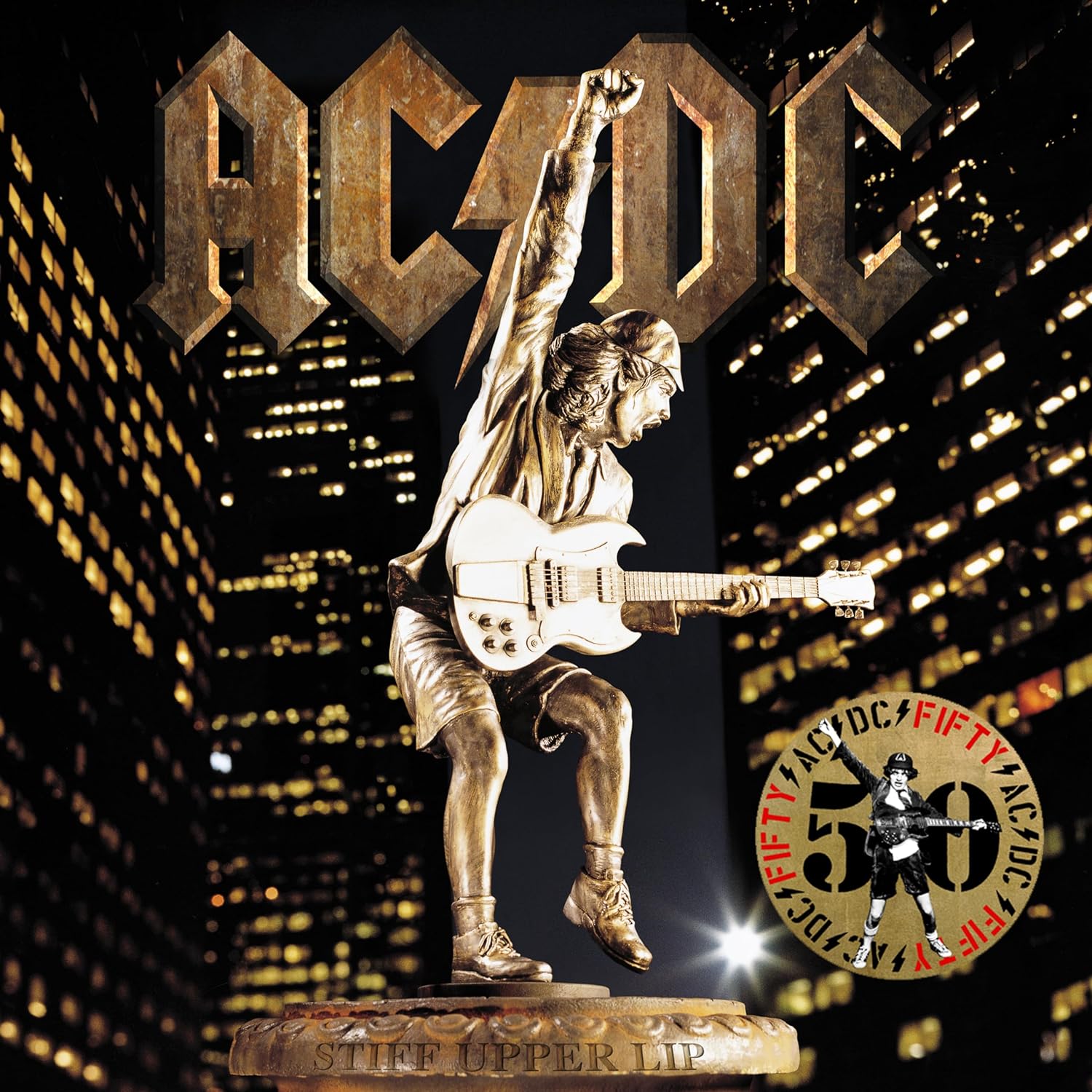 AC/DC - STIFF UPPER LIFT 50th anniversary gold vinyl LP - Image 2
