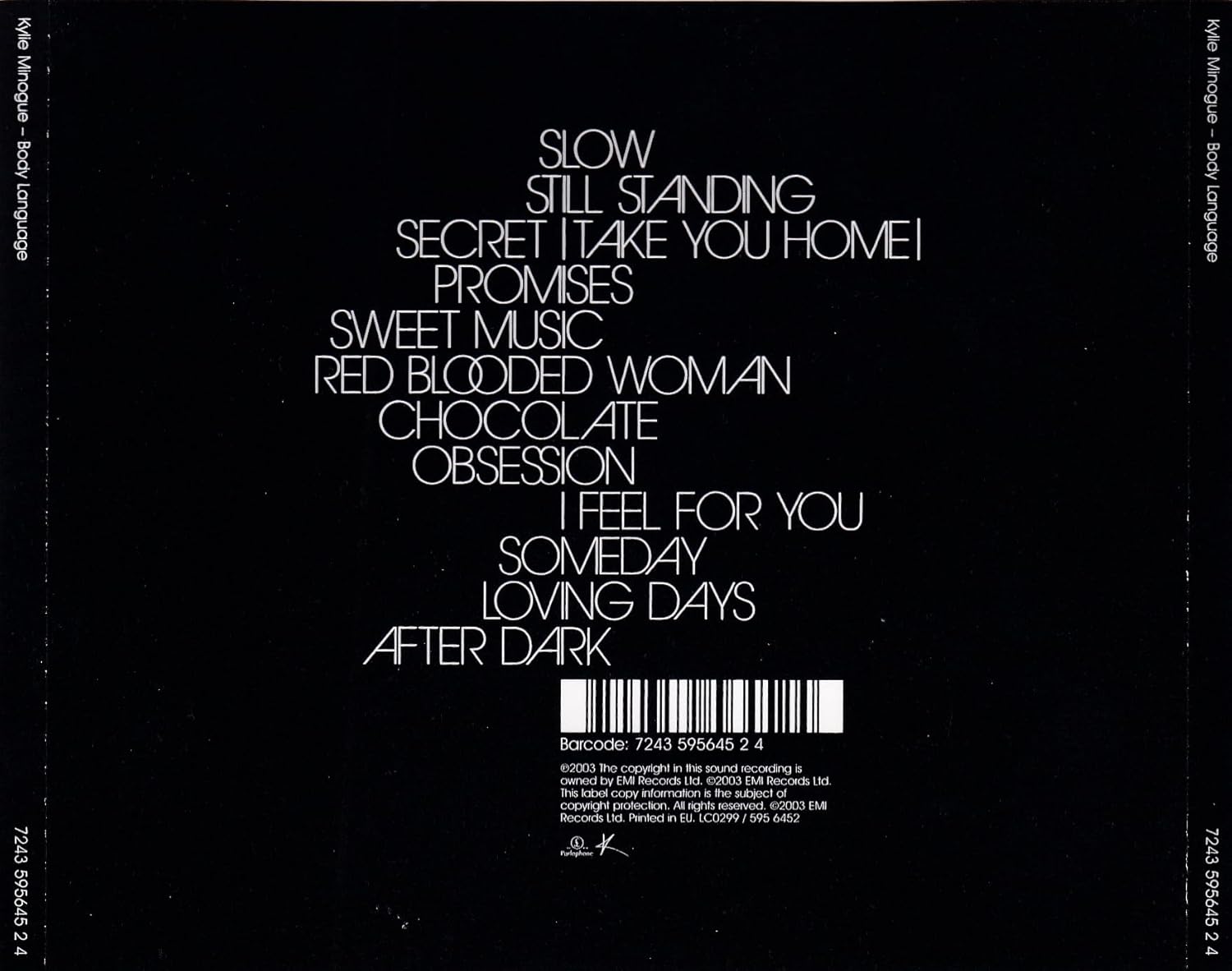 MINOGUE KYLIE - BODY LANGUAGE CD - Slika 2